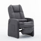Metal Frame Standard Recliner with Footrest Solid Color Upholstered Recliner Chair Gray Clearhalo 'Chairs & Seating' 'furn' 'furn_recliners' 'Furniture' 'Living Room Furniture' 'Recliners' 7296818