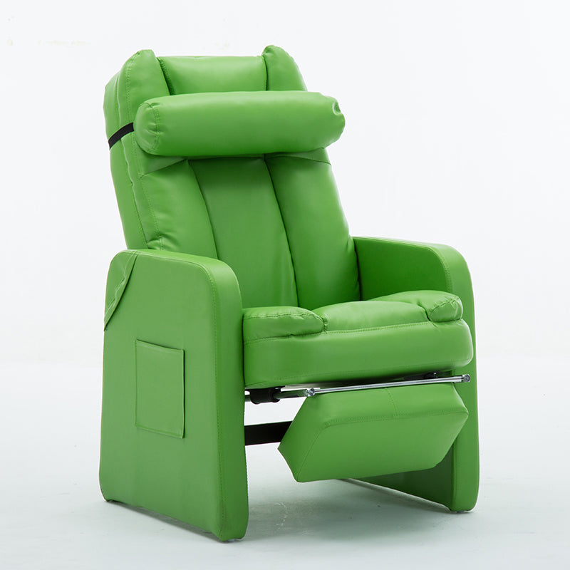 Metal Frame Standard Recliner with Footrest Solid Color Upholstered Recliner Chair Green Clearhalo 'Chairs & Seating' 'furn' 'furn_recliners' 'Furniture' 'Living Room Furniture' 'Recliners' 7296823