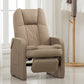 Metal Frame Standard Recliner with Footrest Solid Color Upholstered Recliner Chair Khaki Clearhalo 'Chairs & Seating' 'furn' 'furn_recliners' 'Furniture' 'Living Room Furniture' 'Recliners' 7296825
