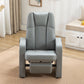 Metal Frame Standard Recliner with Footrest Solid Color Upholstered Recliner Chair Turquoise Clearhalo 'Chairs & Seating' 'furn' 'furn_recliners' 'Furniture' 'Living Room Furniture' 'Recliners' 7296827
