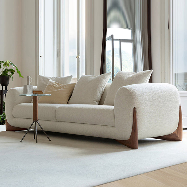 Stationary Sofa Apartment Square Arm Loveseat for Living Room