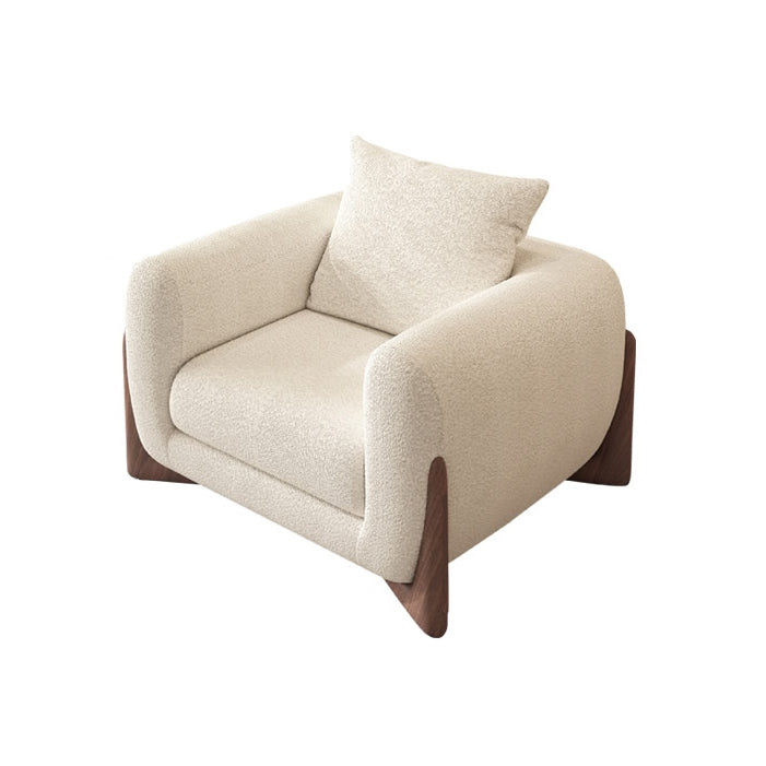 Stationary Sofa Apartment Square Arm Loveseat for Living Room