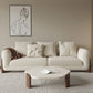 Stationary Sofa Apartment Square Arm Loveseat for Living Room