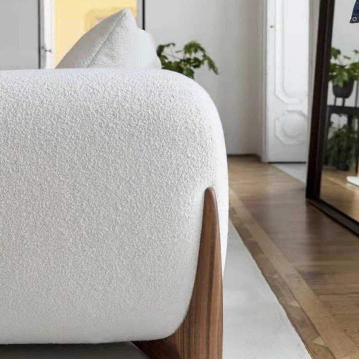 Stationary Sofa Apartment Square Arm Loveseat for Living Room