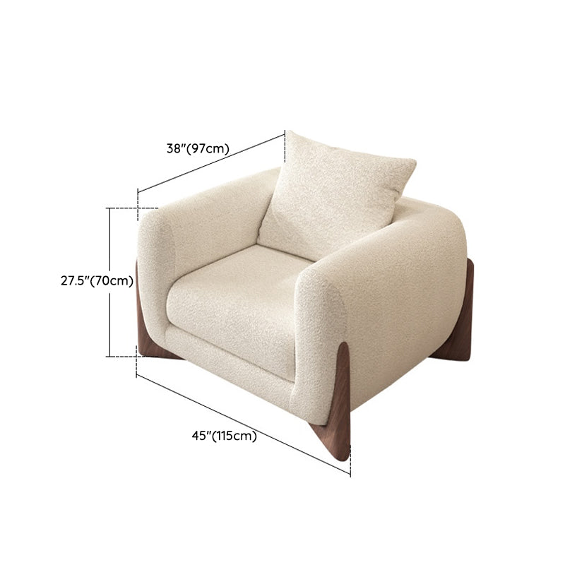 Stationary Sofa Apartment Square Arm Loveseat for Living Room