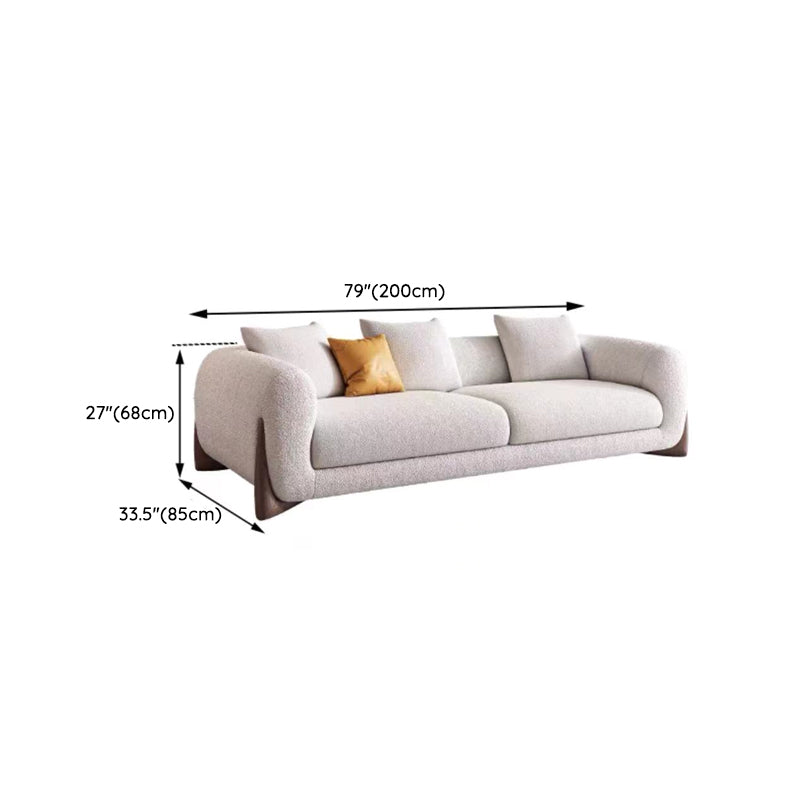 Stationary Sofa Apartment Square Arm Loveseat for Living Room