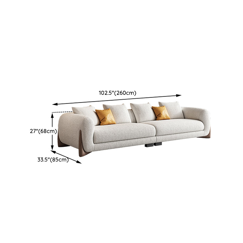 Stationary Sofa Apartment Square Arm Loveseat for Living Room
