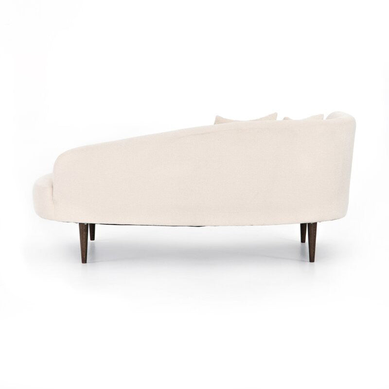Living Room White Chaise Recessed Arms Modern Style Chaise Lounge with Upholster Clearhalo 'Chairs & Seating' 'Chaise Lounge' 'chaise_lounge' 'furn' 'furn_chaise_lounge' 'Furniture' 'Living Room Furniture' 7297972