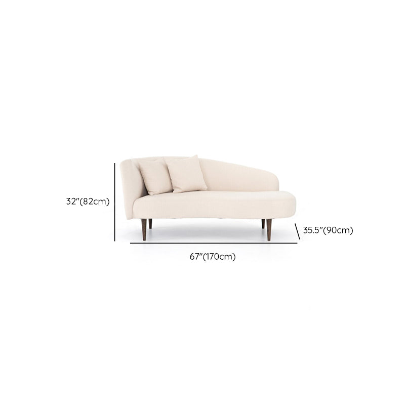 Living Room White Chaise Recessed Arms Modern Style Chaise Lounge with Upholster Clearhalo 'Chairs & Seating' 'Chaise Lounge' 'chaise_lounge' 'furn' 'furn_chaise_lounge' 'Furniture' 'Living Room Furniture' 7297977