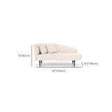 Living Room White Chaise Recessed Arms Modern Style Chaise Lounge with Upholster Clearhalo 'Chairs & Seating' 'Chaise Lounge' 'chaise_lounge' 'furn' 'furn_chaise_lounge' 'Furniture' 'Living Room Furniture' 7297977