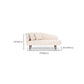 Living Room White Chaise Recessed Arms Modern Style Chaise Lounge with Upholster Clearhalo 'Chairs & Seating' 'Chaise Lounge' 'chaise_lounge' 'furn' 'furn_chaise_lounge' 'Furniture' 'Living Room Furniture' 7297979