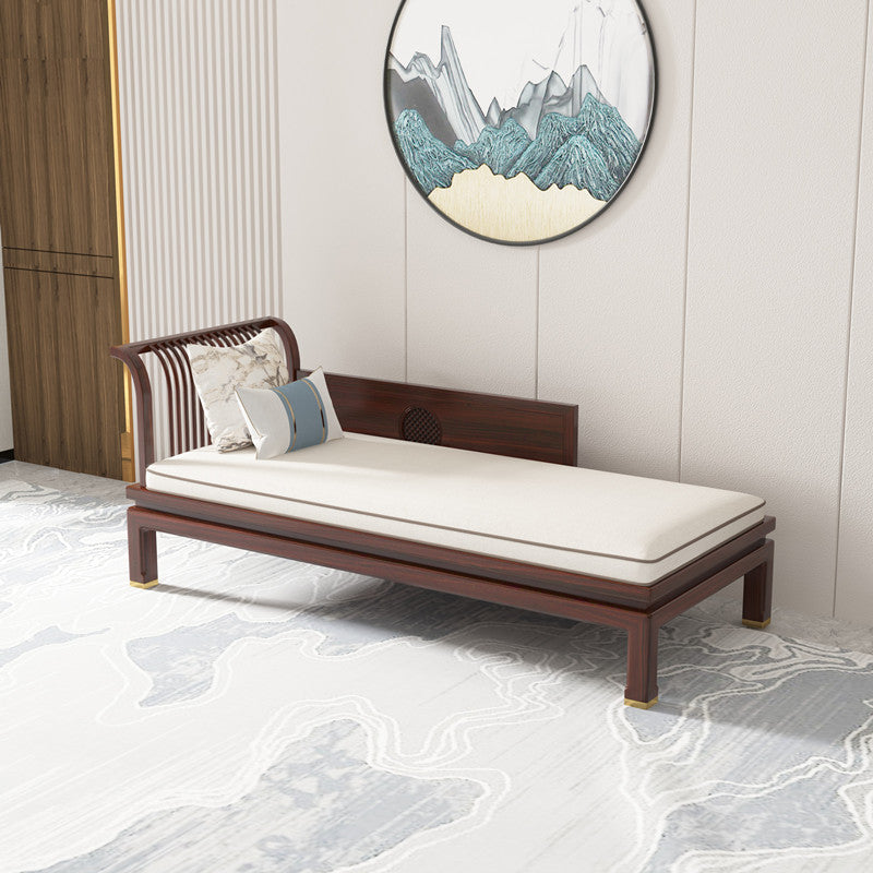 Living Room White Chaise Square Arms Modern Chaise Lounge with Wooden Base Left-Arm Chaise Clearhalo 'Chairs & Seating' 'Chaise Lounge' 'chaise_lounge' 'furn' 'furn_chaise_lounge' 'Furniture' 'Living Room Furniture' 7297980