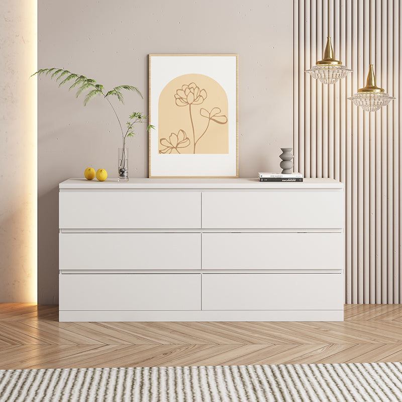 Tocador contemporáneo tocador de cofre de almacenamiento de madera con 6 cajones