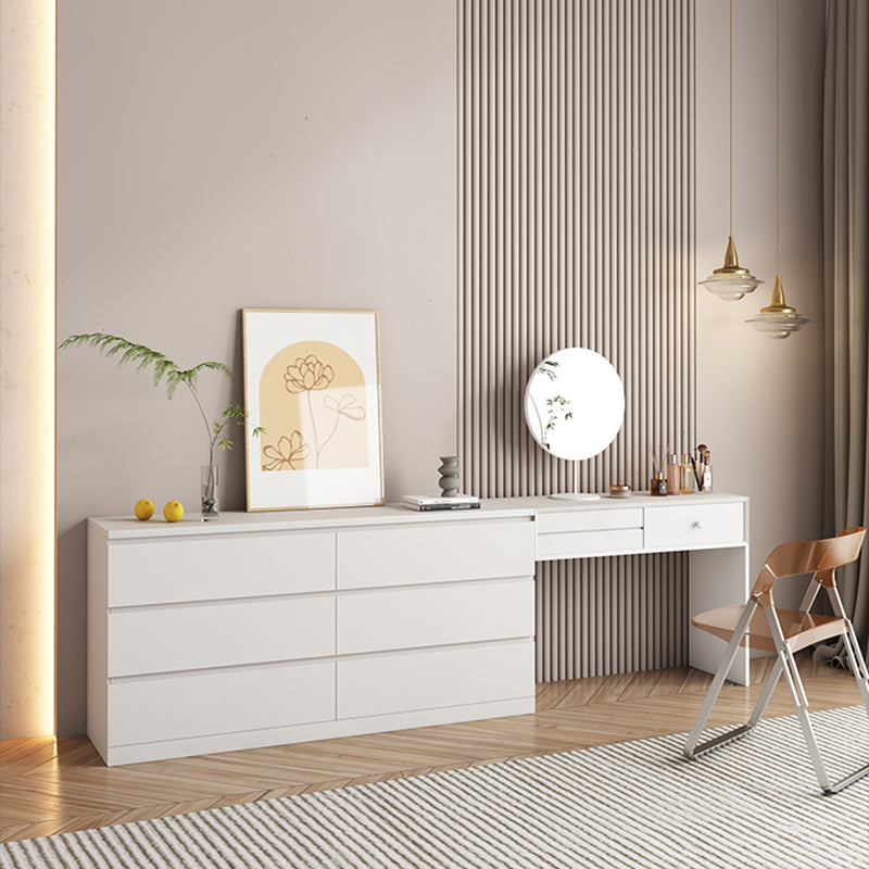 Tocador contemporáneo tocador de cofre de almacenamiento de madera con 6 cajones