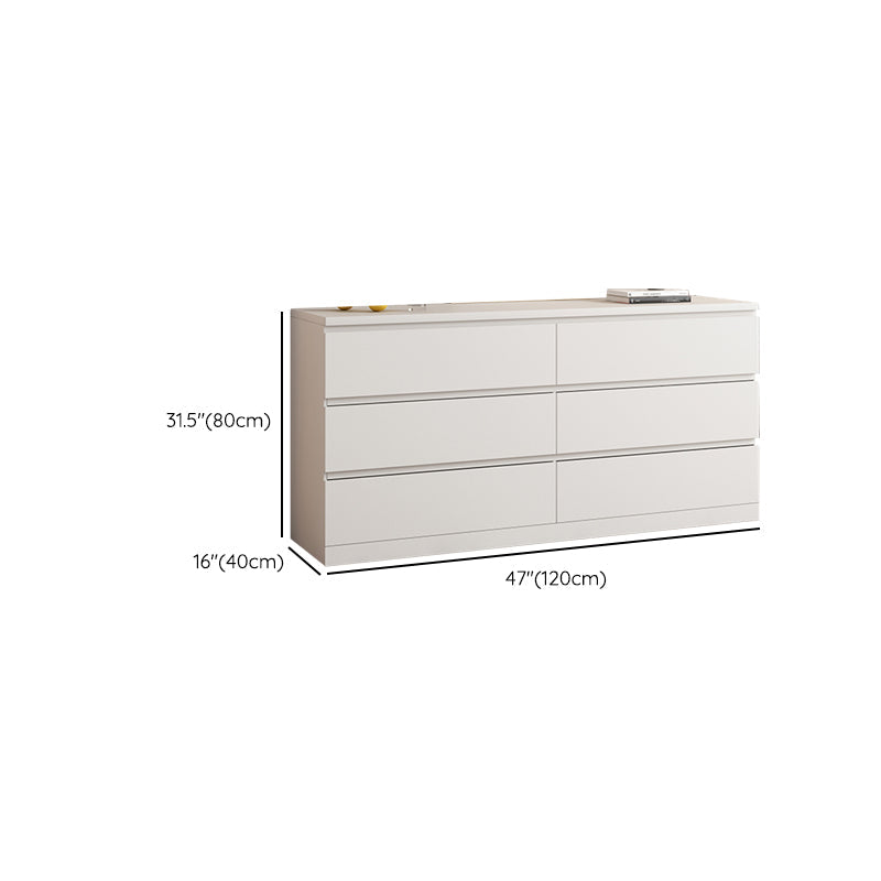 Tocador contemporáneo tocador de cofre de almacenamiento de madera con 6 cajones
