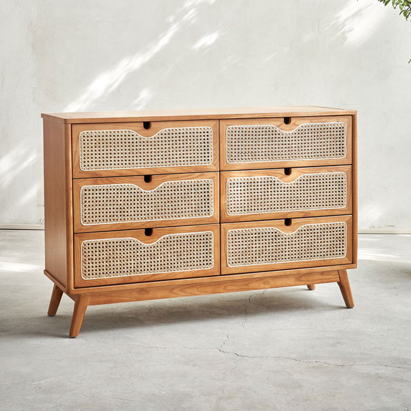 Tocador tradicional tocador de pecho de almacenamiento de madera con cajones