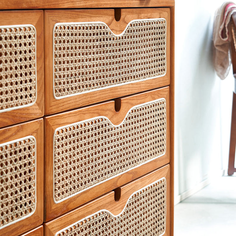 Tocador tradicional tocador de pecho de almacenamiento de madera con cajones