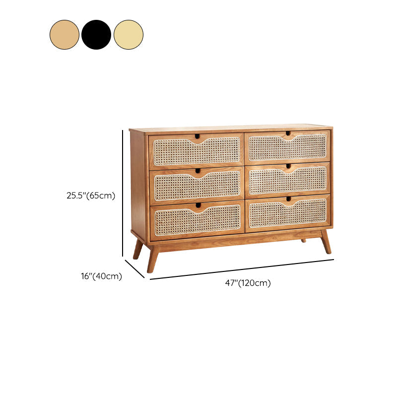 Tocador tradicional tocador de pecho de almacenamiento de madera con cajones