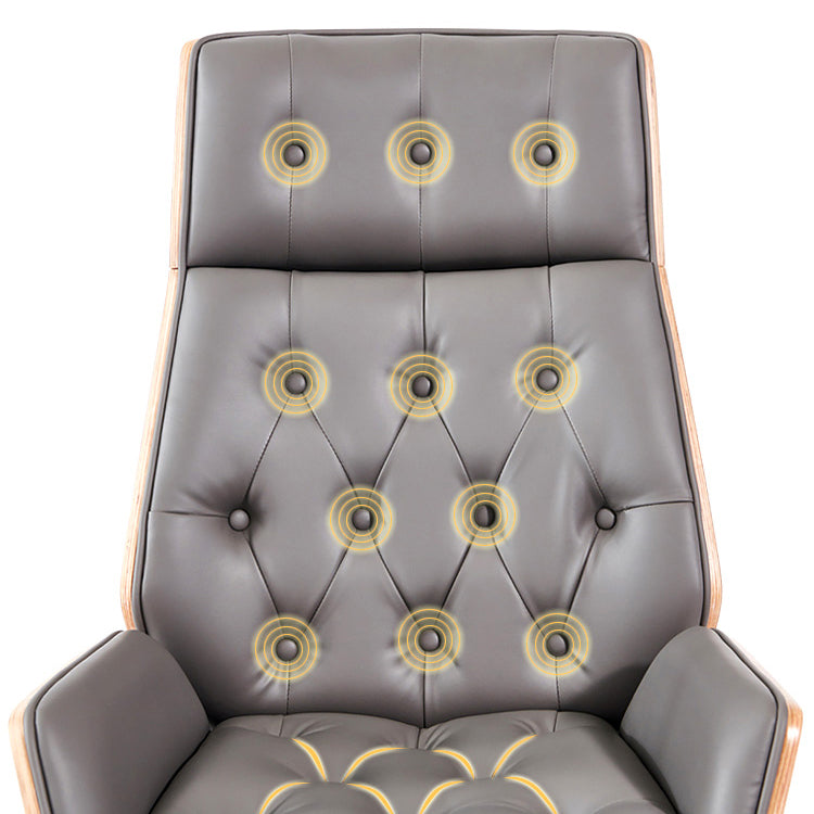 Sedia da ufficio moderna senza braccio meccanismo di inclinazione in pelle senza sedia angosciante con ruote