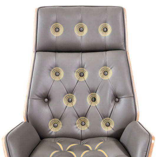 Sedia da ufficio moderna senza braccio meccanismo di inclinazione in pelle senza sedia angosciante con ruote