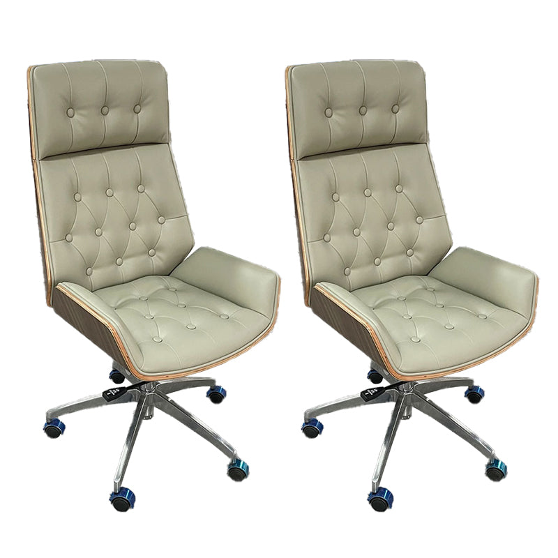Sedia da ufficio moderna senza braccio meccanismo di inclinazione in pelle senza sedia angosciante con ruote