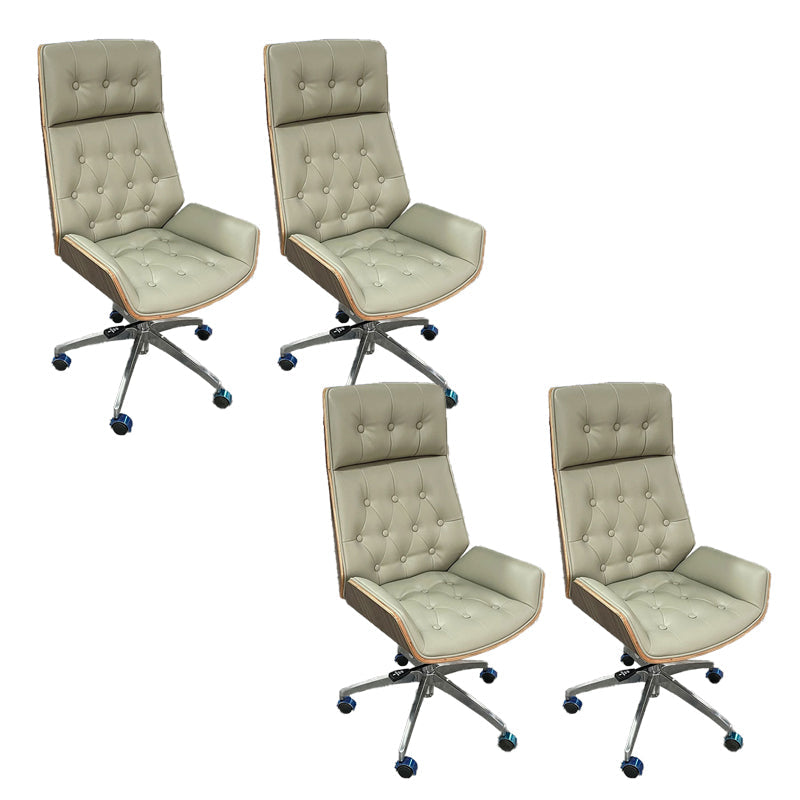 Sedia da ufficio moderna senza braccio meccanismo di inclinazione in pelle senza sedia angosciante con ruote