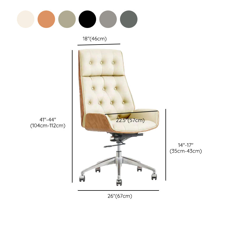 Sedia da ufficio moderna senza braccio meccanismo di inclinazione in pelle senza sedia angosciante con ruote