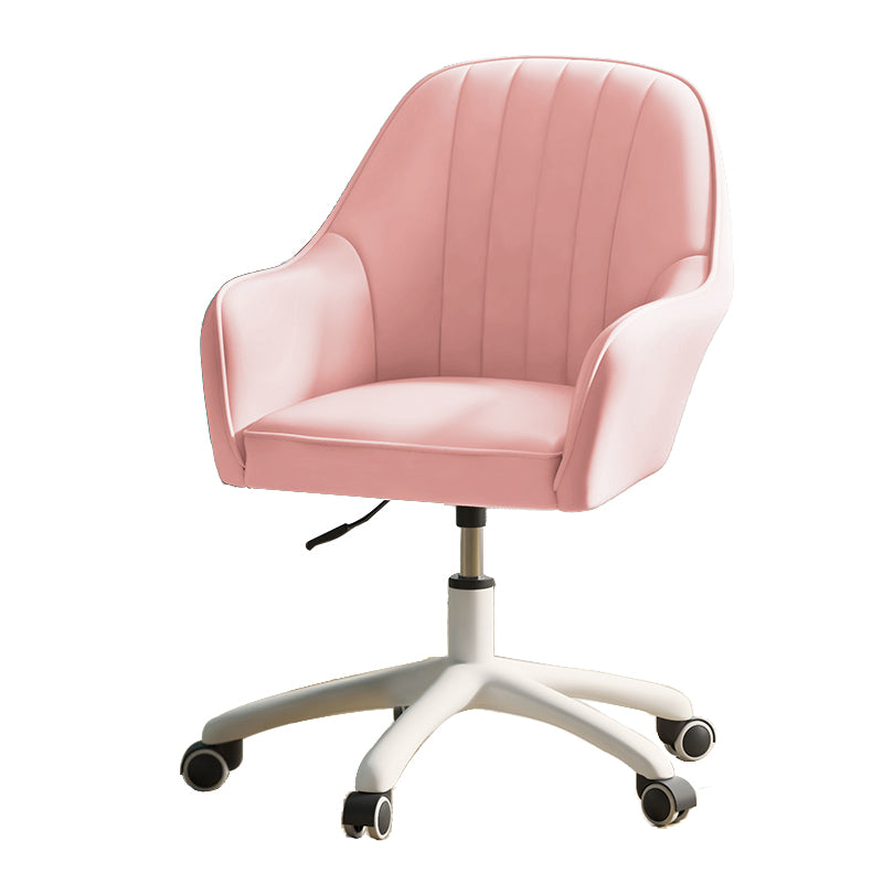 Chaise de bureau moderne chaise de hauteur de siège réglable en cuir sans bras avec roues