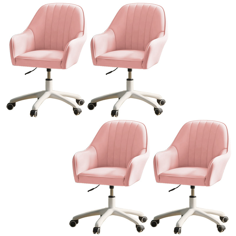 Chaise de bureau moderne chaise de hauteur de siège réglable en cuir sans bras avec roues