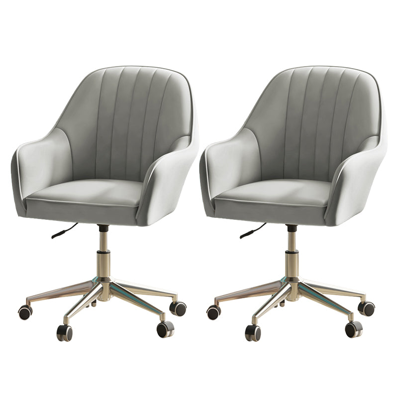 Chaise de bureau moderne chaise de hauteur de siège réglable en cuir sans bras avec roues