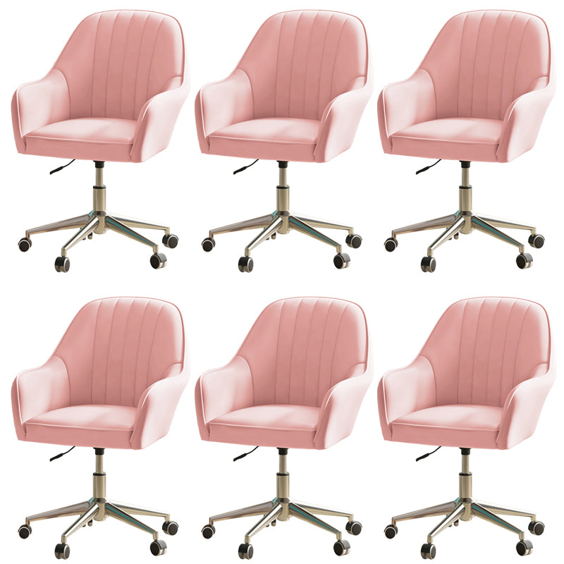 Chaise de bureau moderne chaise de hauteur de siège réglable en cuir sans bras avec roues