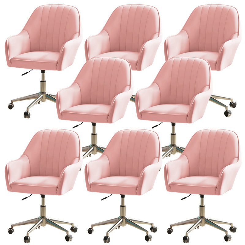 Chaise de bureau moderne chaise de hauteur de siège réglable en cuir sans bras avec roues