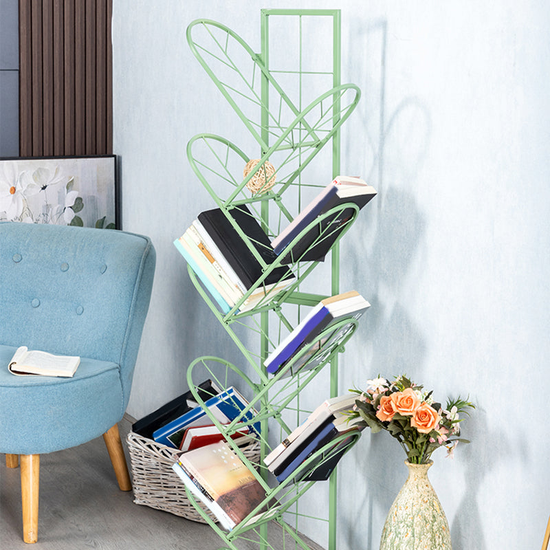 Scandinavian Metal Bookshelf Standard Closed Back Bookcase with Shelves Clearhalo 'Bookcases' 'furn' 'furn_bookcases' 'Furniture' 'Office Furniture' 7298637