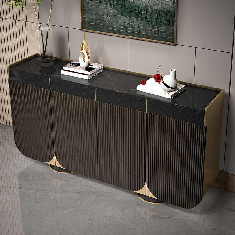 Glam Sideboard Stone Sideboard Buffet with Drawers for Dining Room Clearhalo 'buffet_sideboard' 'Buffets & Sideboards' 'furn' 'furn_buffet_sideboard' 'Furniture' 'Kitchen & Dining Furniture' 7298716