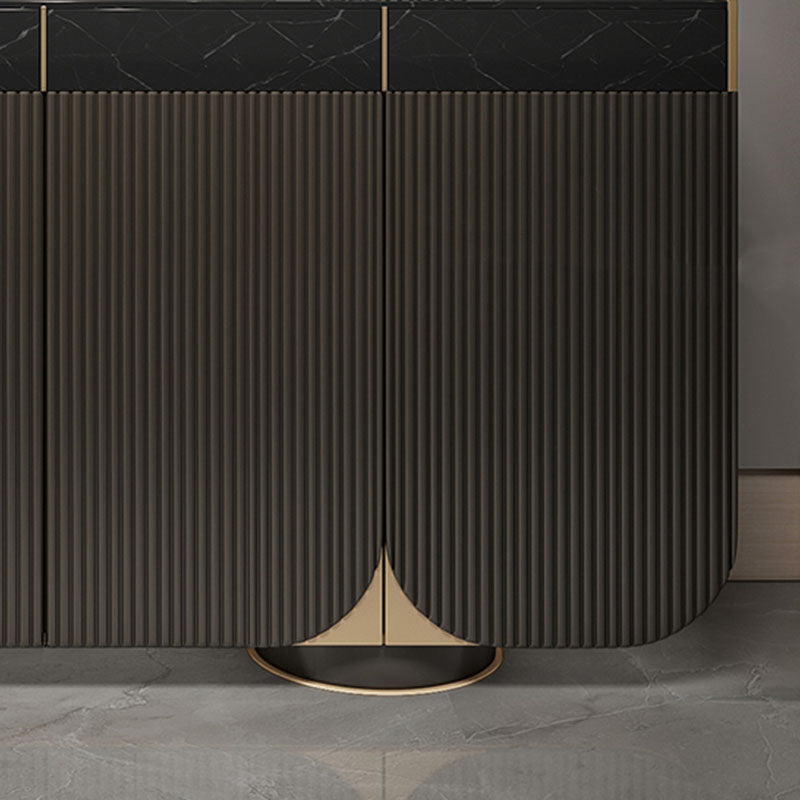 Glam Sideboard Stone Sideboard Buffet with Drawers for Dining Room Clearhalo 'buffet_sideboard' 'Buffets & Sideboards' 'furn' 'furn_buffet_sideboard' 'Furniture' 'Kitchen & Dining Furniture' 7298722