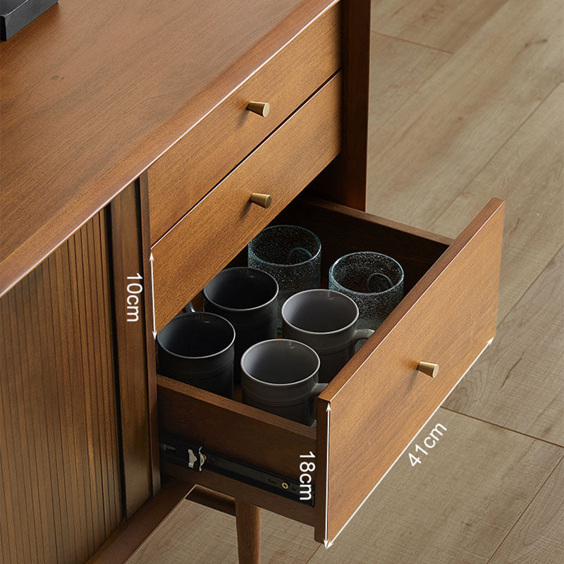 Modern Wood Sideboard Table 3 Drawers Buffet Table Cabinets Included for Living Room Clearhalo 'buffet_sideboard' 'Buffets & Sideboards' 'furn' 'furn_buffet_sideboard' 'Furniture' 'Kitchen & Dining Furniture' 7298753