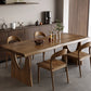 Moderne stijl rechthoekige eettafel massief houten eettafel voor eetkamer