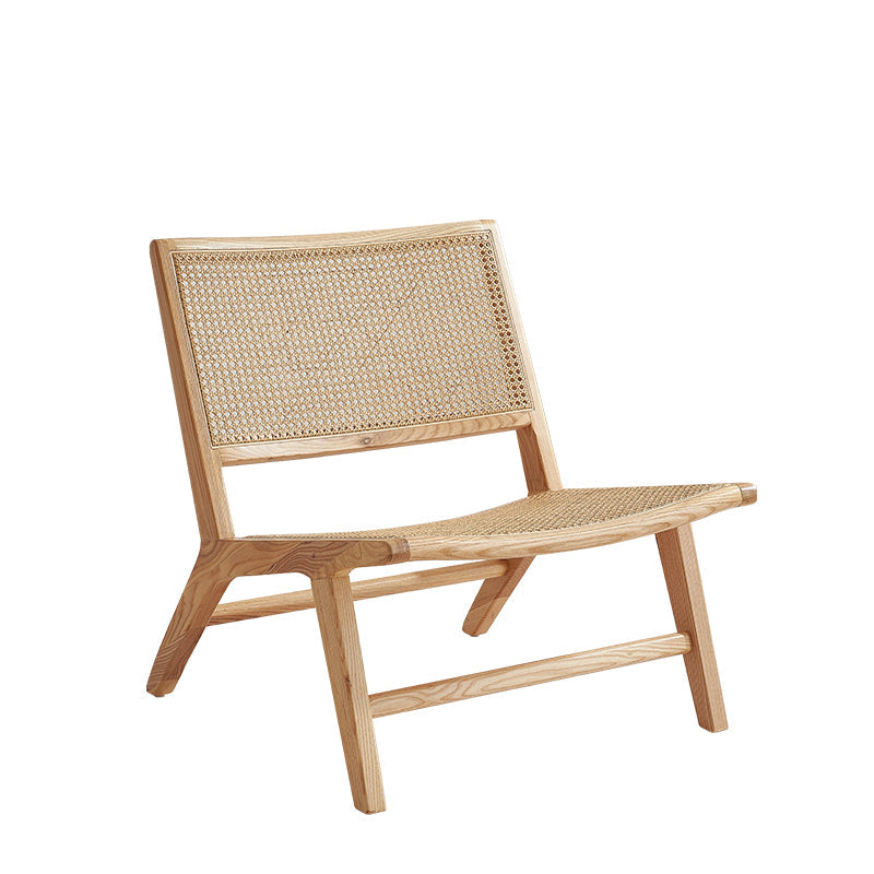 Woven Back Side Chair Solid Wood Lounge Accent Chair with Legs Wood 1 Piece Clearhalo 'Accent Chairs' 'accent_chairs' 'Chairs & Seating' 'furn' 'furn_accent_chairs' 'Furniture' 'Living Room Furniture' 7298985