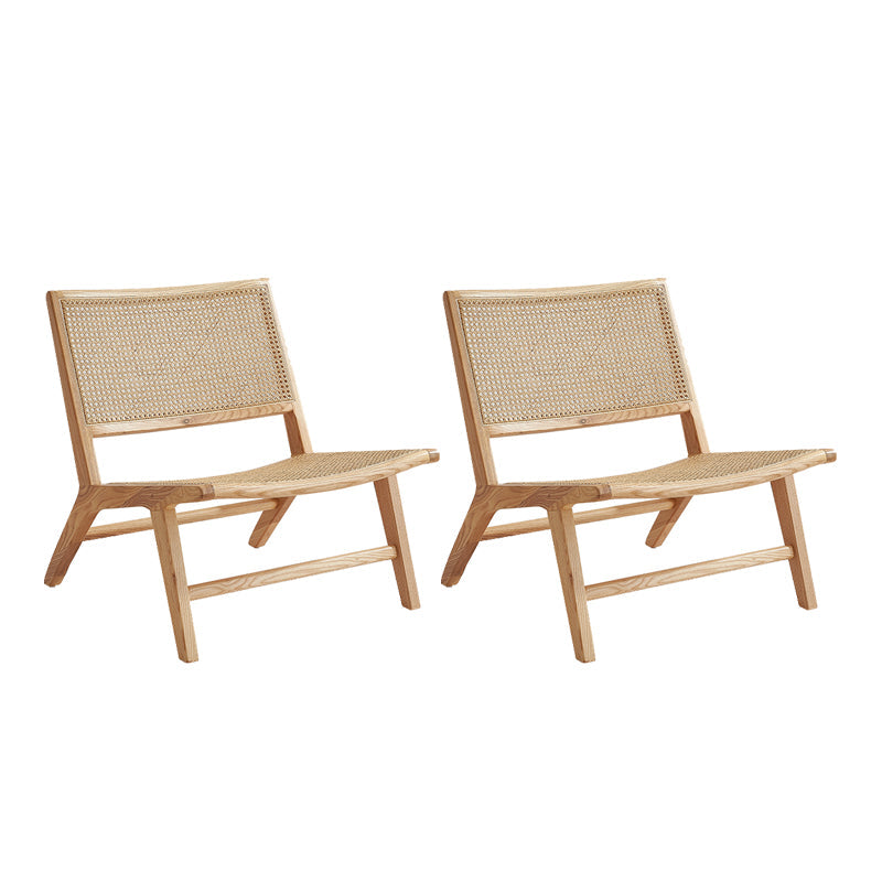 Woven Back Side Chair Solid Wood Lounge Accent Chair with Legs Wood 2 Piece Set Clearhalo 'Accent Chairs' 'accent_chairs' 'Chairs & Seating' 'furn' 'furn_accent_chairs' 'Furniture' 'Living Room Furniture' 7298986