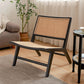 Woven Back Side Chair Solid Wood Lounge Accent Chair with Legs Clearhalo 'Accent Chairs' 'accent_chairs' 'Chairs & Seating' 'furn' 'furn_accent_chairs' 'Furniture' 'Living Room Furniture' 7298987