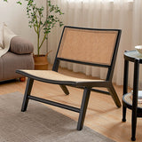 Woven Back Side Chair Solid Wood Lounge Accent Chair with Legs Clearhalo 'Accent Chairs' 'accent_chairs' 'Chairs & Seating' 'furn' 'furn_accent_chairs' 'Furniture' 'Living Room Furniture' 7298987