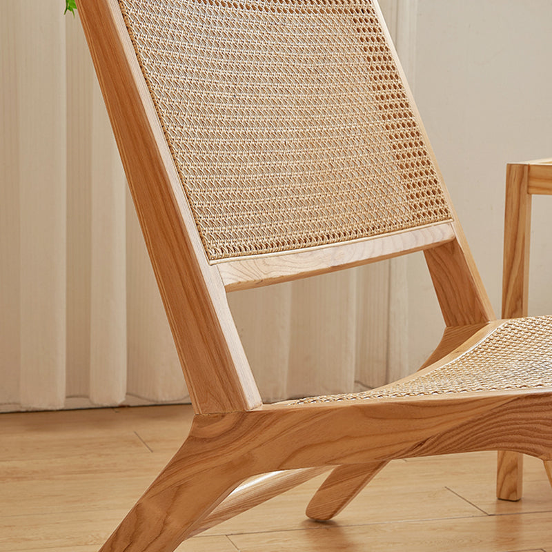 Woven Back Side Chair Solid Wood Lounge Accent Chair with Legs Clearhalo 'Accent Chairs' 'accent_chairs' 'Chairs & Seating' 'furn' 'furn_accent_chairs' 'Furniture' 'Living Room Furniture' 7298995