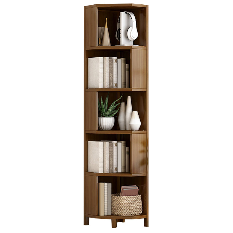 Mid-Century Modern Brown Lacquer Chest Rectangle Accent Chest 18"L x 13"W x 67"H Clearhalo 'Cabinets & Chests' 'cabinets_chests' 'furn' 'furn_cabinets_chests' 'Furniture' 'Living Room Furniture' 7299002