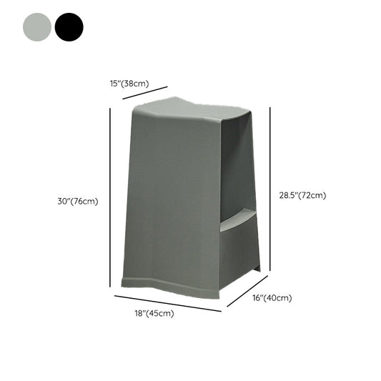 Plastic Bar Stool Modern Style Backless Bar Stools for Living Room