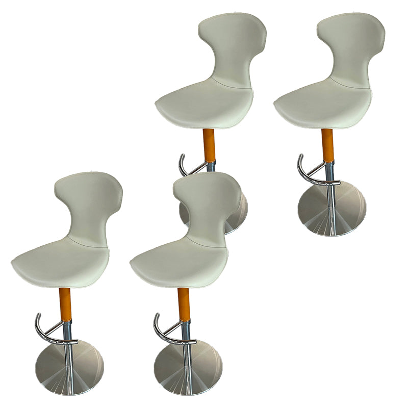 Adjustable Height Bar Stool Leather Backrest Bar Stools for Dining Room