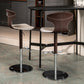Adjustable Height Bar Stool Leather Backrest Bar Stools for Dining Room