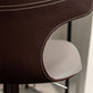Adjustable Height Bar Stool Leather Backrest Bar Stools for Dining Room