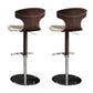 Adjustable Height Bar Stool Leather Backrest Bar Stools for Dining Room