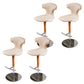 Adjustable Height Bar Stool Leather Backrest Bar Stools for Dining Room