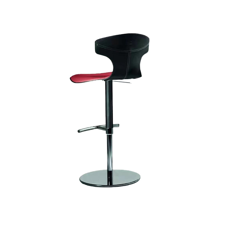 Adjustable Height Bar Stool Leather Backrest Bar Stools for Dining Room